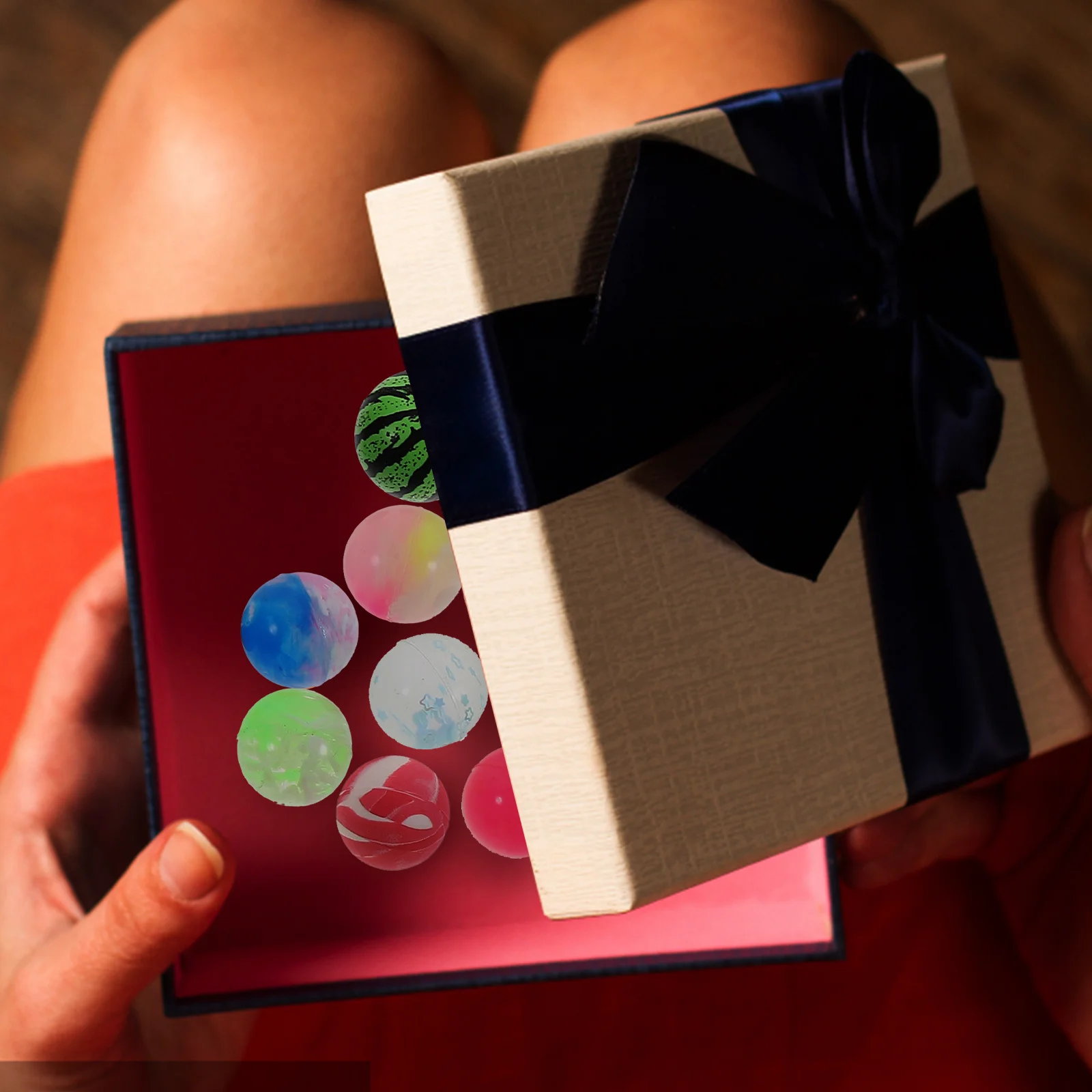 

50 Pcs Solid Bouncy Ball Child Stress Relief Toy Eva Party Bags Fillers for Kids