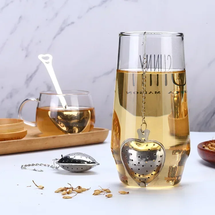 2024 Tea Infuser Stainless Steel Sphere Mesh Coffee Herb Tea Strainer Spice Filter Diffuser Handle Ball Match Tea Leaf Bags