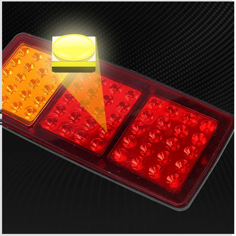 2pcs Waterproof tail light truck car taillight 60 led  light warning light truck caravan 12/24V Trailer tail lights