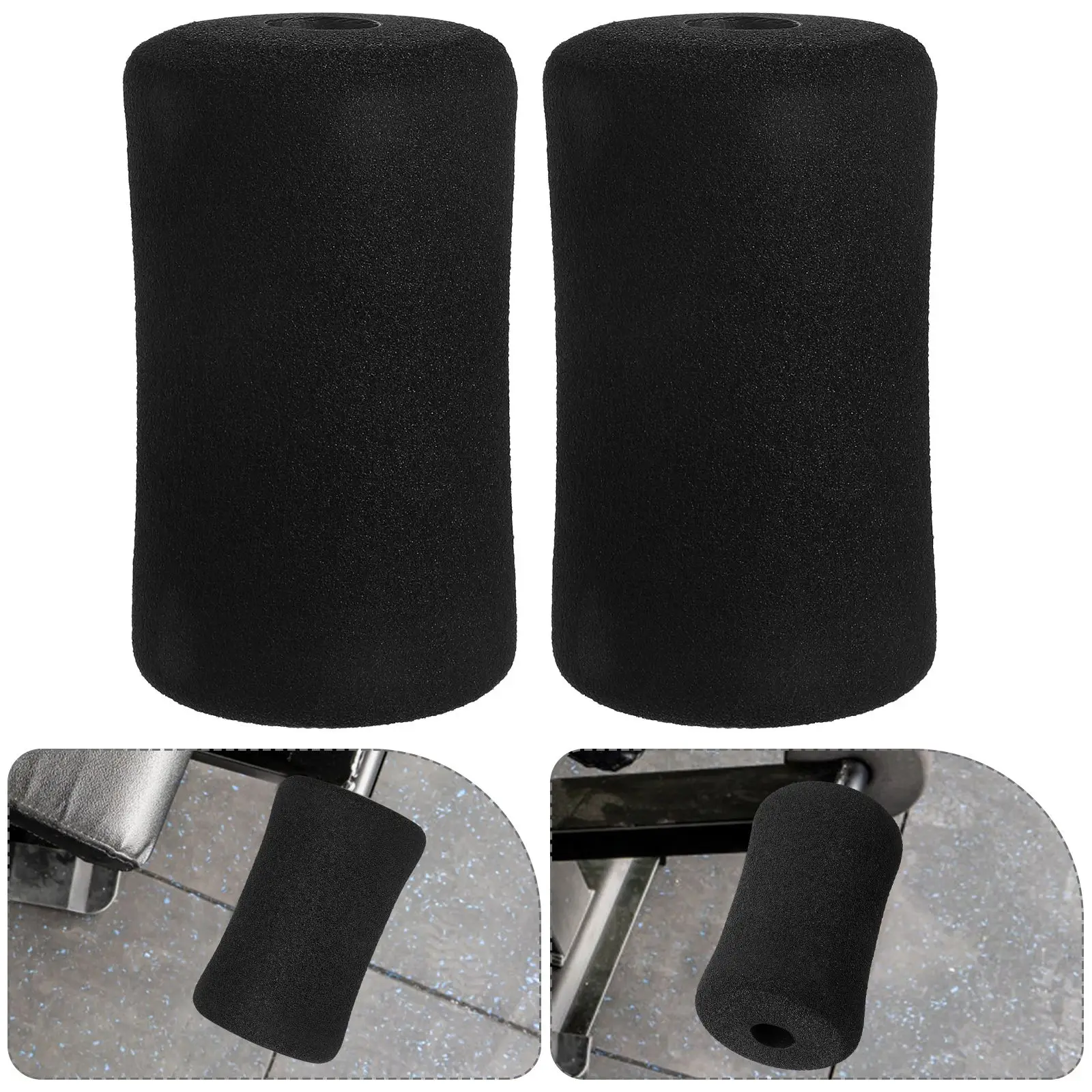 4pcs Training Sleeve Rolling Foot Foam Pads Foam Roller Replacement Gym Exercise Pad For Leg Extension Weight Bench Gym Machines