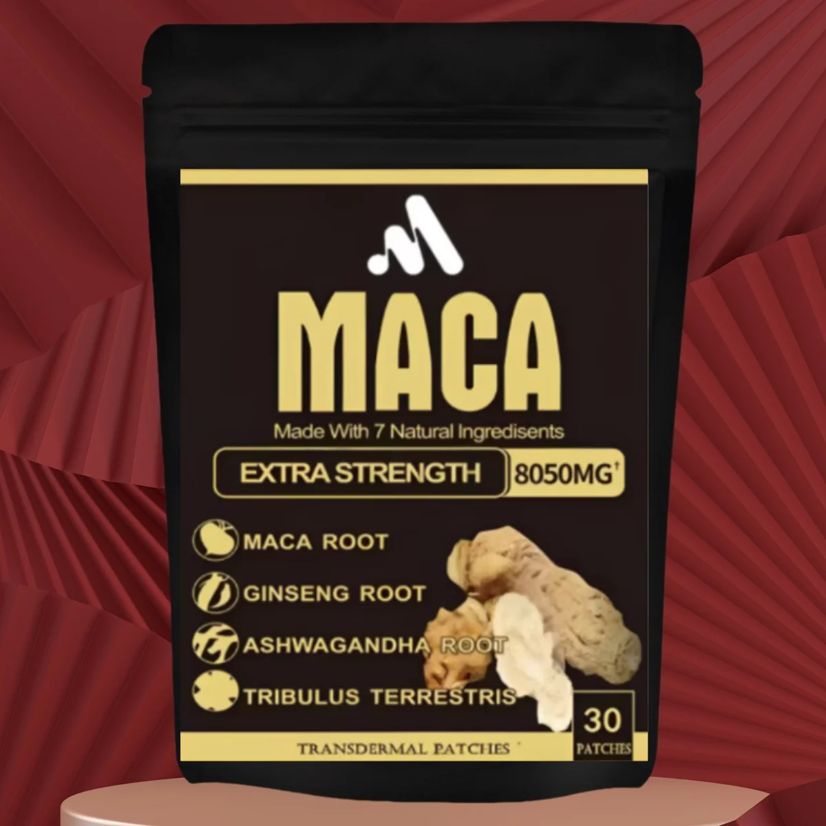 

30 патчей Ashwagandha Maca Ginseng Root Transdermal Patches для мужчин и женщин