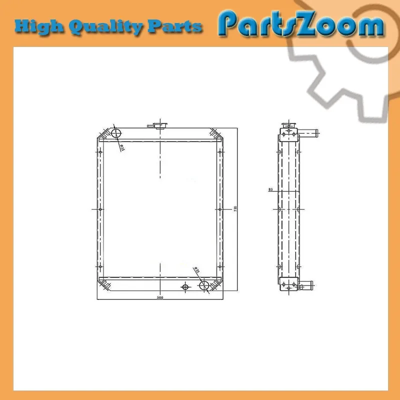 

R60-5 Excavator Radiator Water Tank for Hyundai Excavator