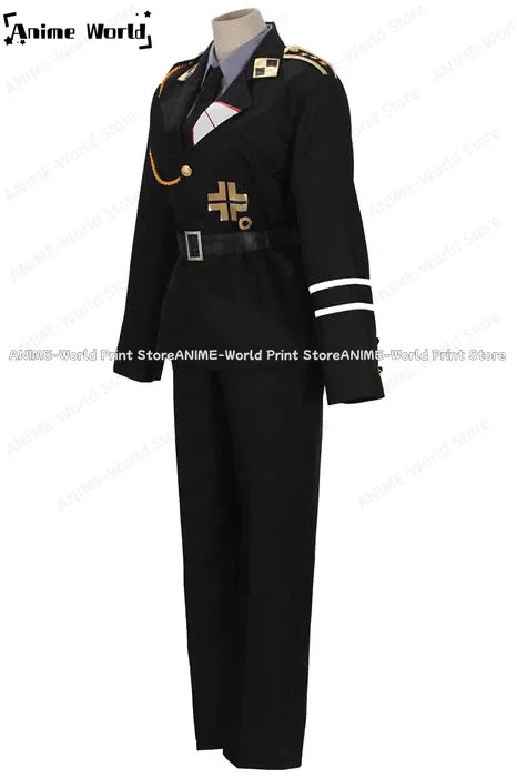 《Custom Size》Anime Axis Powers Hetalia APH Prussia Cospaly Army Costume Christmas Party Halloween Uniform