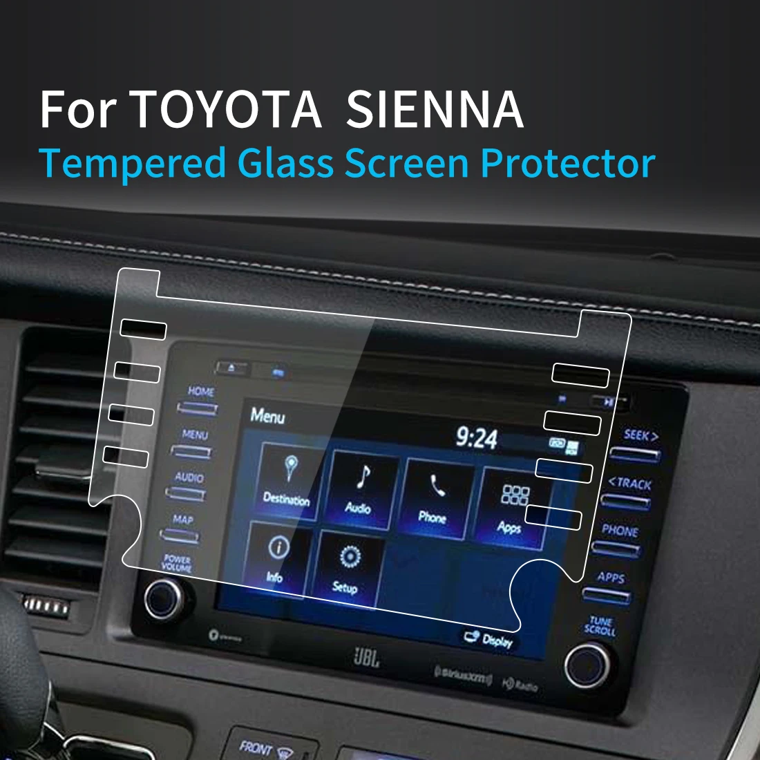 For Toyota Sienna Screen Protector 2022 Console Tempered Glass Protective Film Navigator Protection Car Accessories