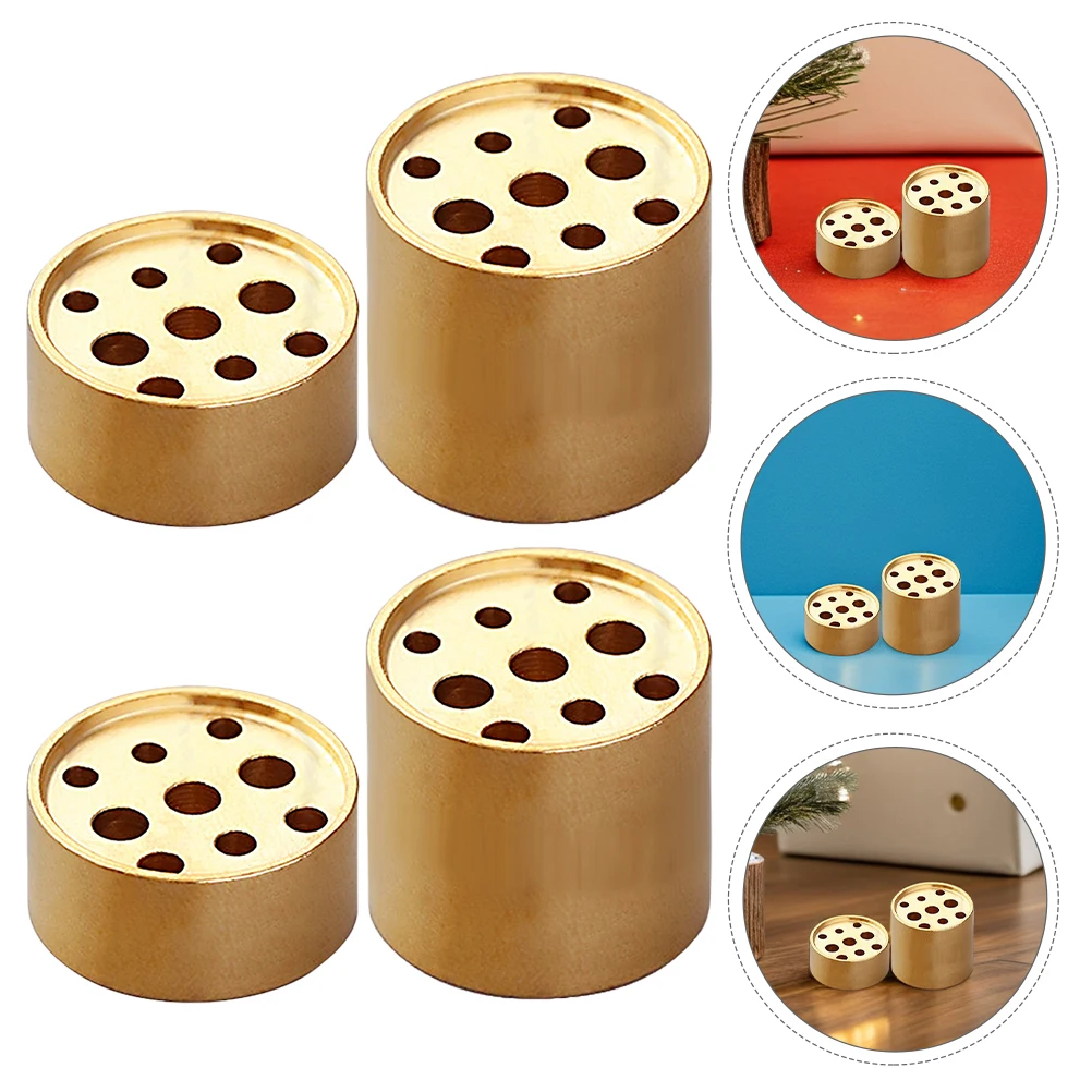 

4Pcs Mini Incense Burner Porous Incense Insert Burner Tray Aromatherapy Incense Tray Ornament Bedroom Home Yoga Decoration Craft