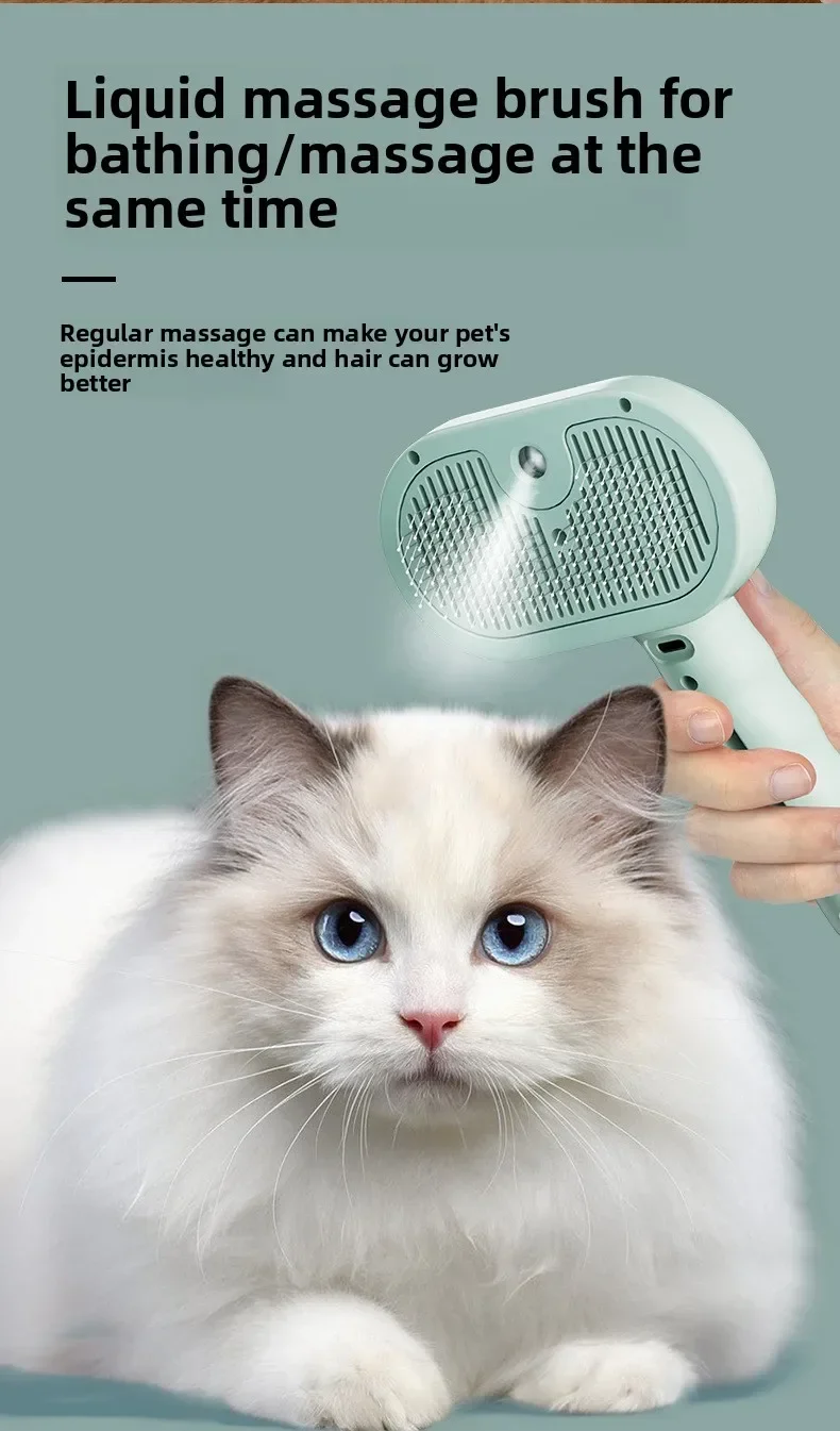 Pet Clean Steam Spray Dog Grooming Brush Unique Steam Brush For Dogs Luxury Grooming Brush Dog Steam Brush C