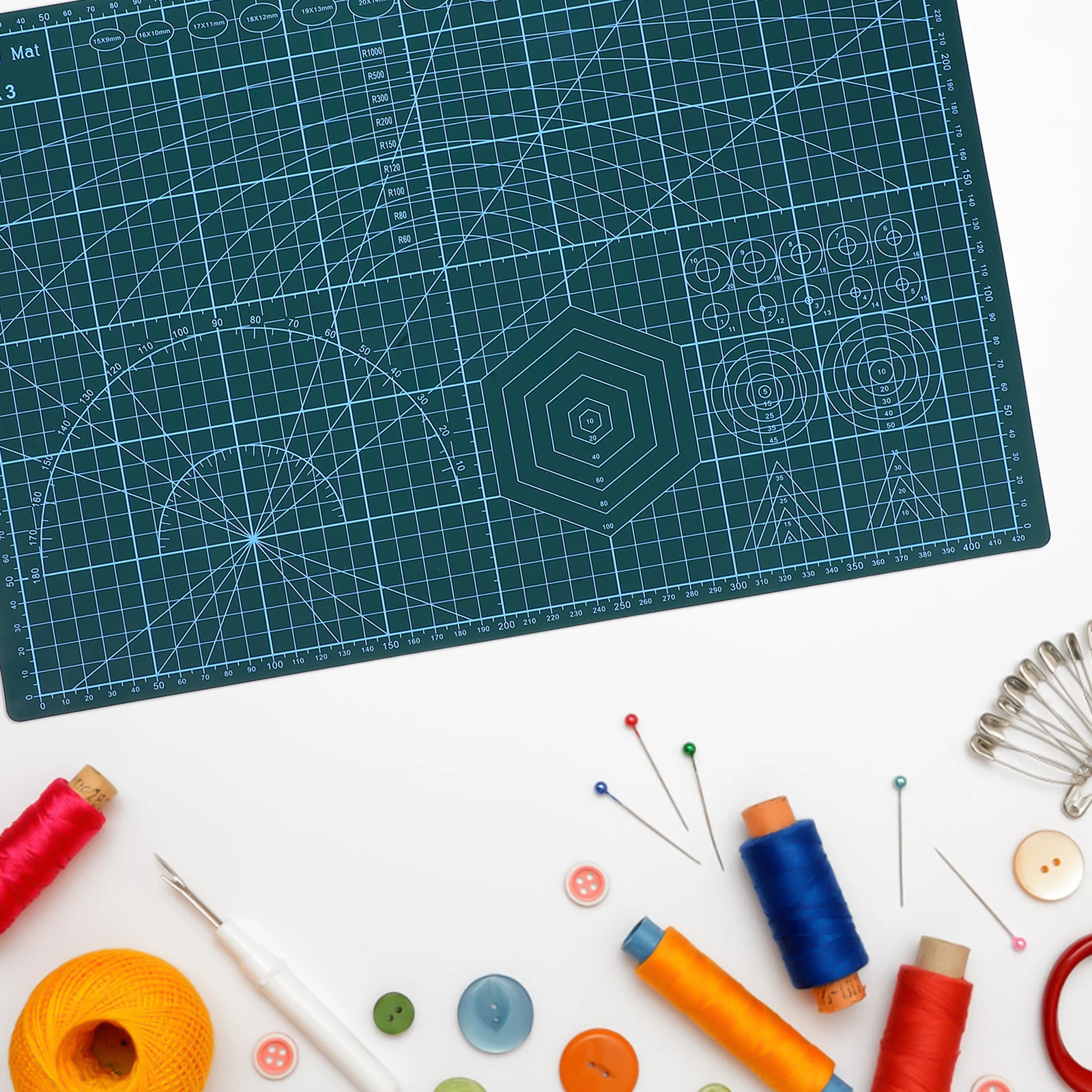 

45X30Cm Pvc Self-Healing Cutting Mat Durable Dual-Sided Craft Work Mat Cut Resistant For Sewing Tools Accessories Grid Cutting