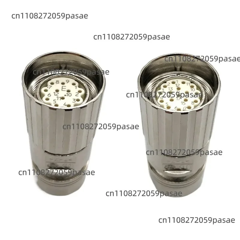 Standard M23 M623 Straight Type Internal Thread/External Thread 17 Pin Plug or Female Male Connector Single