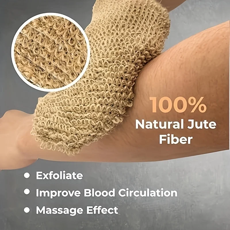 2Pcs Double Sided Exfoliating Shower Gloves, Soft and Gentle, Suitable for Hydrotherapy, Massage, Body Scrub