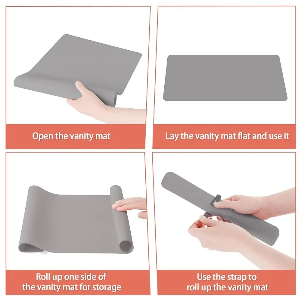 Nuovo tappetino per trucco in silicone resistente al calore Tappetino per trucco portatile impermeabile Accessori per il trucco facili da pulire per l'uso durante i viaggi