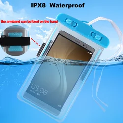 IPX8 Waterproof Phone Bag, Water proof Case Bags Pouch for Cell Phone, Underwater Diving Swimming Phone Bags