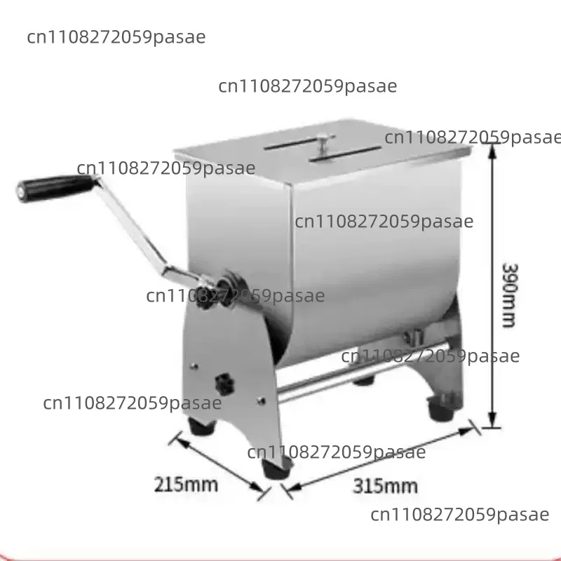 Commercial Electric Stainless Steel Reversible Model 278 Fixed-Surface Multi-Function Dough Mixer and Meat Grinder