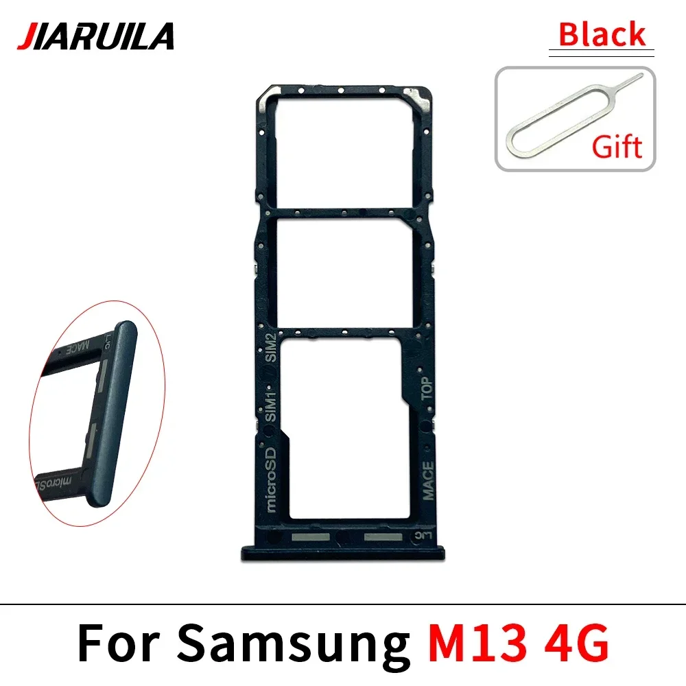 New For Samsung A24 M13 M14 4G M15 5G SIM Card Tray Drawer Holder Single Dual Slot Replacement Parts