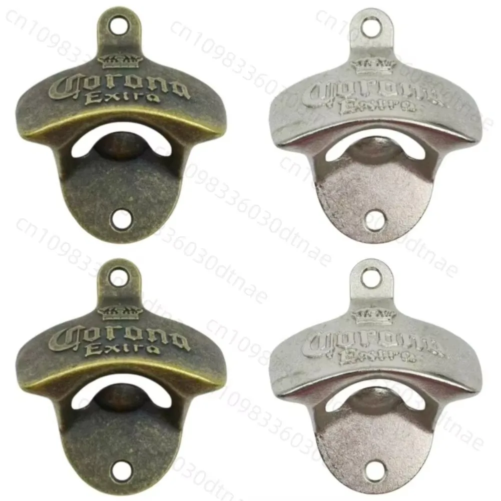 1/2pc Retro Corona Design Bottle Opener Wall Mounted Hanging Beer Opener DIY Tools Alloy Electroplating Process Bar Wall Decor