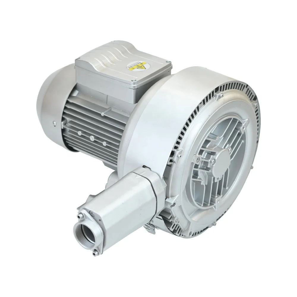 AC 7*24hours Working High Quality 2.2kw Double Stage High Pressure air Side Channel Ring  Vacuum Blower for Aquaculture