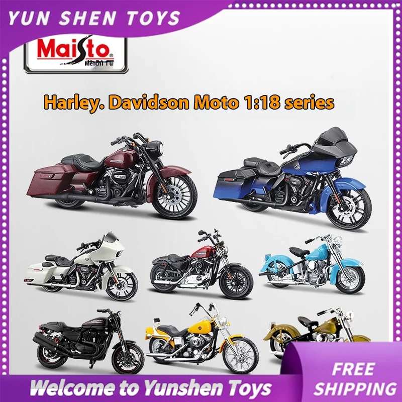 Maisto 1:18 Harley 2018CVO Breakthrough Successor Big Spring Full-size Simulation Alloy Motorcycle Model Base Decoration Gift