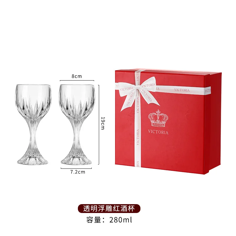 

Zml wine glasses, set of 2, gift box - perfect housewarming gift, crystal glass wine glass set