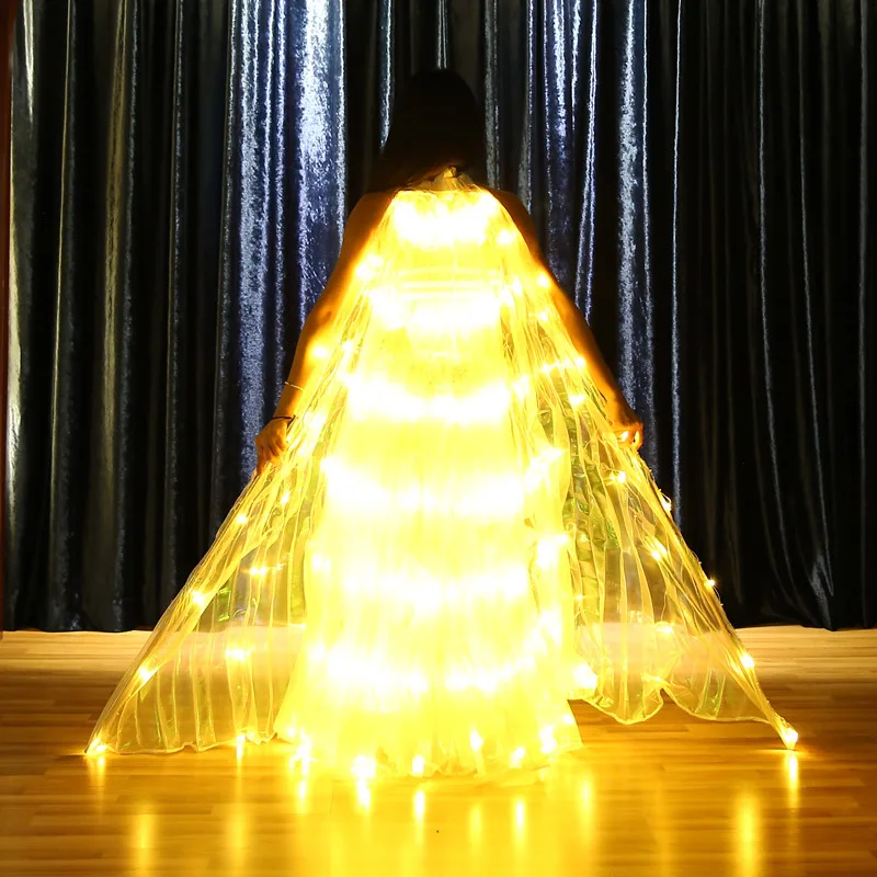 LED color 4-color color-changing wings dance wings 360-degree dance luminous prop performance belly dance wings