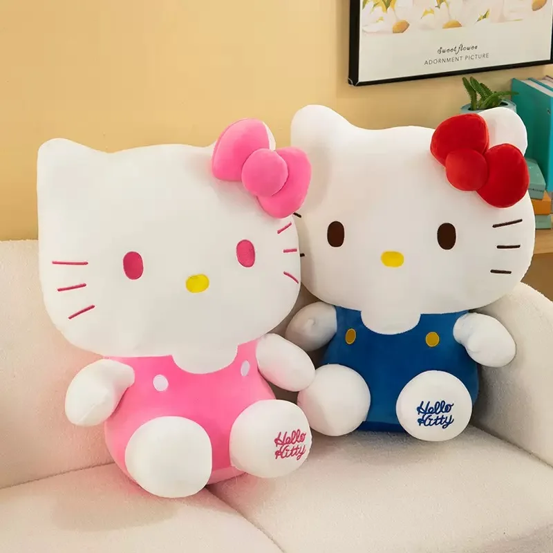 Image of HOTStock Sanrio Kitty 25cm Anime Kuromi Spielzeug Kawaii My Melody Cinnamoroll Plüsch Weiche Stofftiere Puppe Plüschkissen Weihnachten