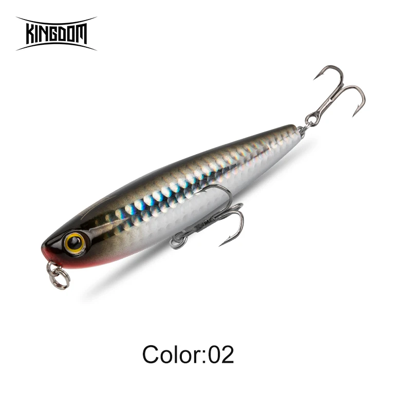 Kingdom Topwater Bleistift-Angelköder, 60 mm, 5,6 g, 90 mm, 11 g, Walking Dog Swimbaits, schwimmende künstliche Hartköder für Barsch, Hecht