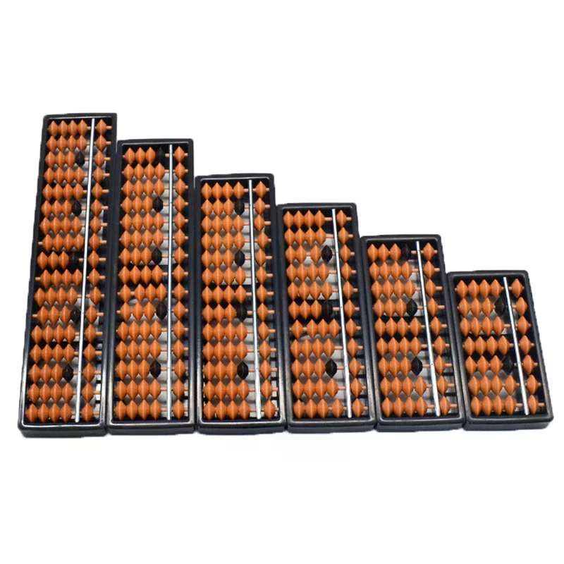 

Abacus 7/9/11/13/15/17 Digit Rods Standard Brown Bead Soroban Calculator Mathematics Counting Tool Beginners Calculating Toys