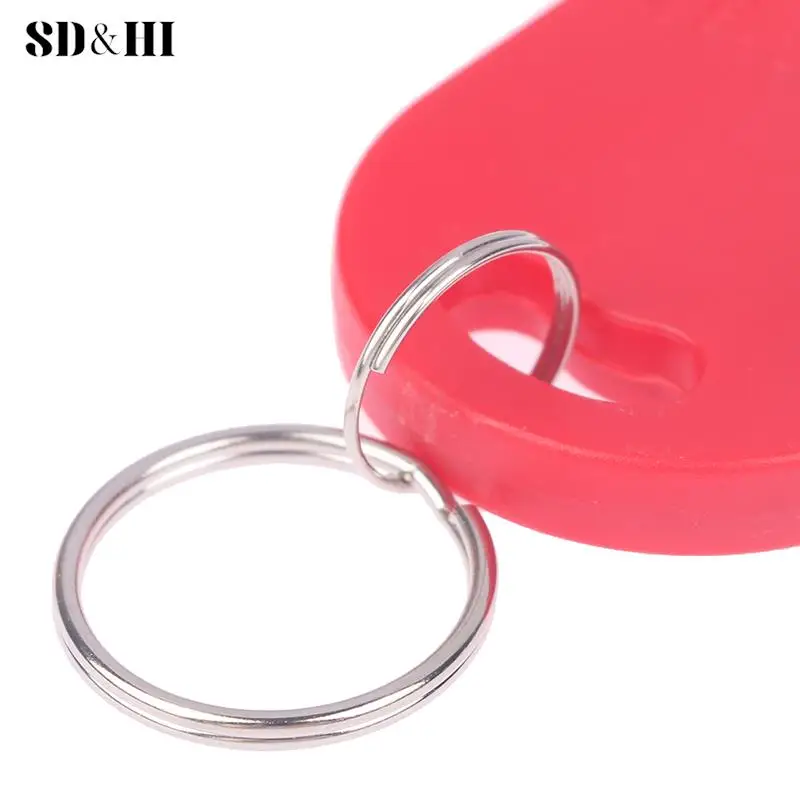 Dual Chip Frequency RFID Composite Key Tags, IC mutável e ID Keyfob, 125KHZ, T5577, 13.56MHZ, regravável