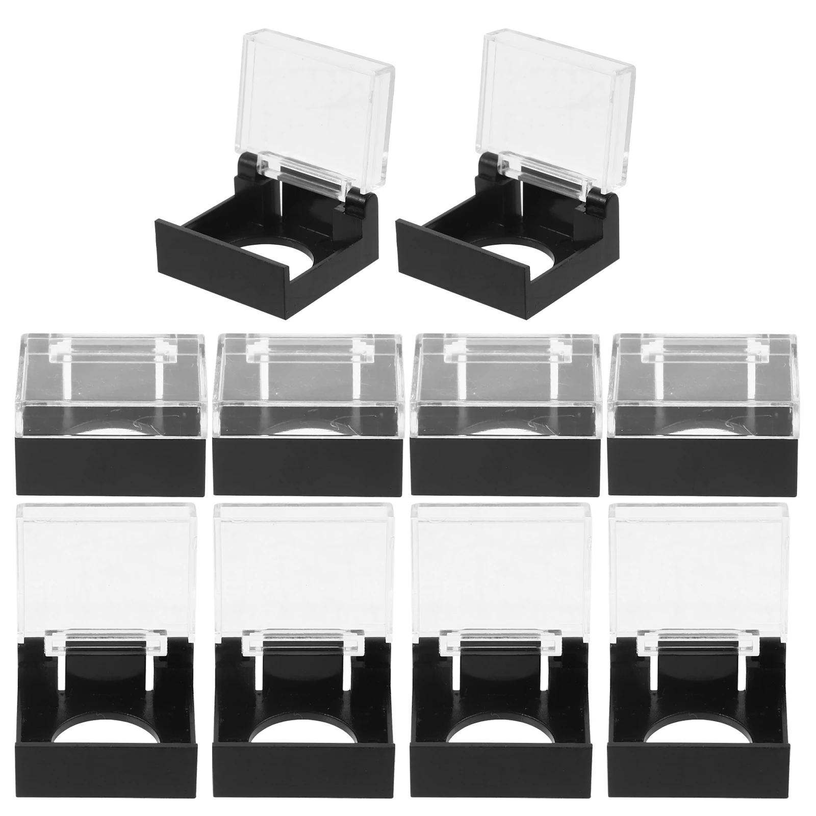 

10 Pcs 16mm Square Protective Guards for Emergency Stop Buttons Dust Proof Durable Plastic Switch Covers Industrial Equipment