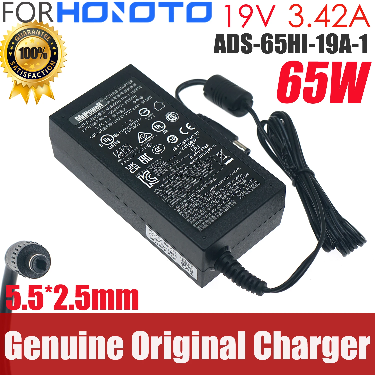 フジクラ26s-27s-28s-31s-36s-38s-41s-21s-22s融着接続機用honoto-65w-19v-342a-acアダプター充電器-adc-19a