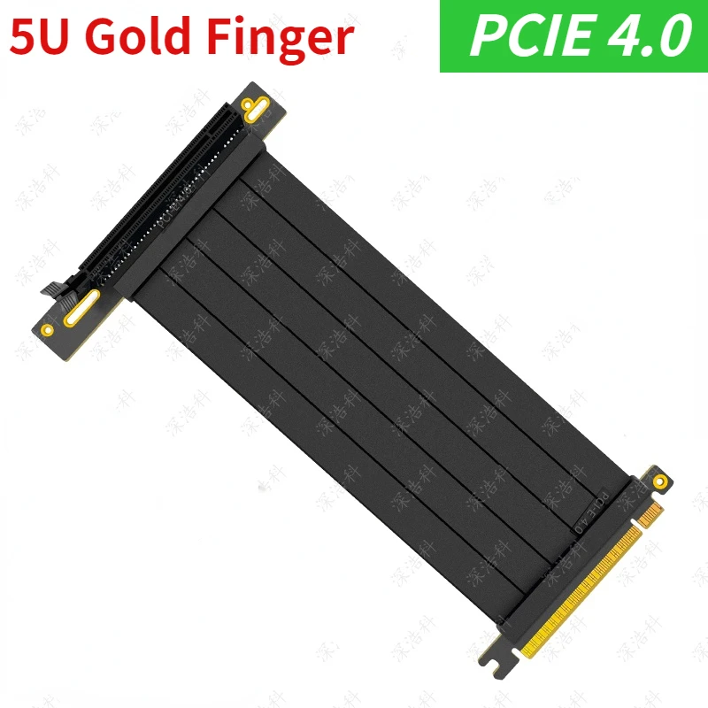 

90° 180° Graphics Video Card Extension Cable PCI Express 16x Gen4 Riser Shielded Extender Full Speed PCIE 4.0 X16 Riser Cable