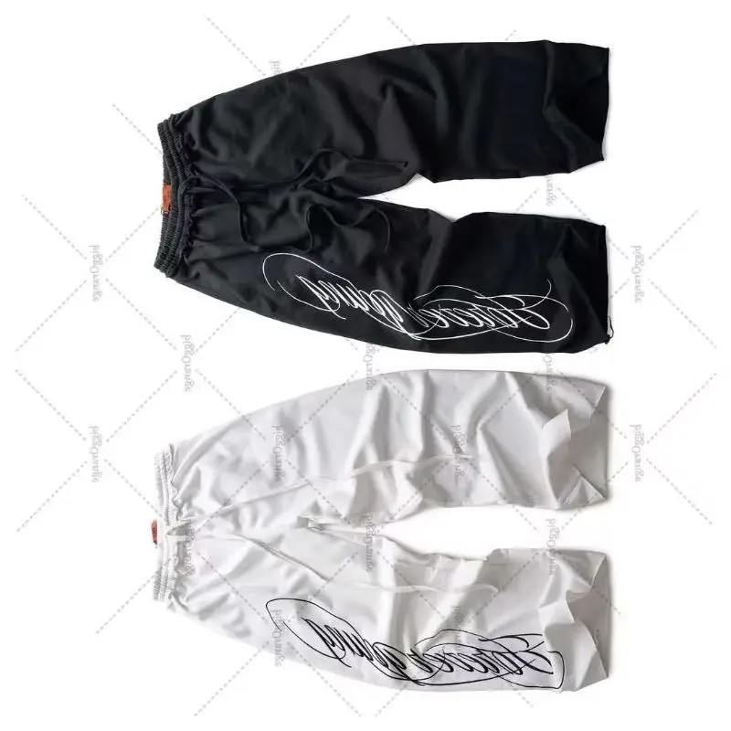 

Letter Embroidery Harajuku Hip-hop Trendy Brand Oversized Sweatpants Men Retro Casual Y2K Streetwear Loose Wide-leg Pants Women