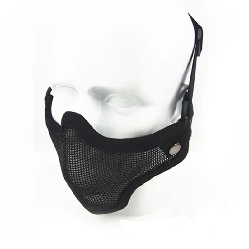 Strike Metal Mesh Skull Half Face Tactical Mask accessori per la caccia maschere per Paintball softair per il viso inferiore