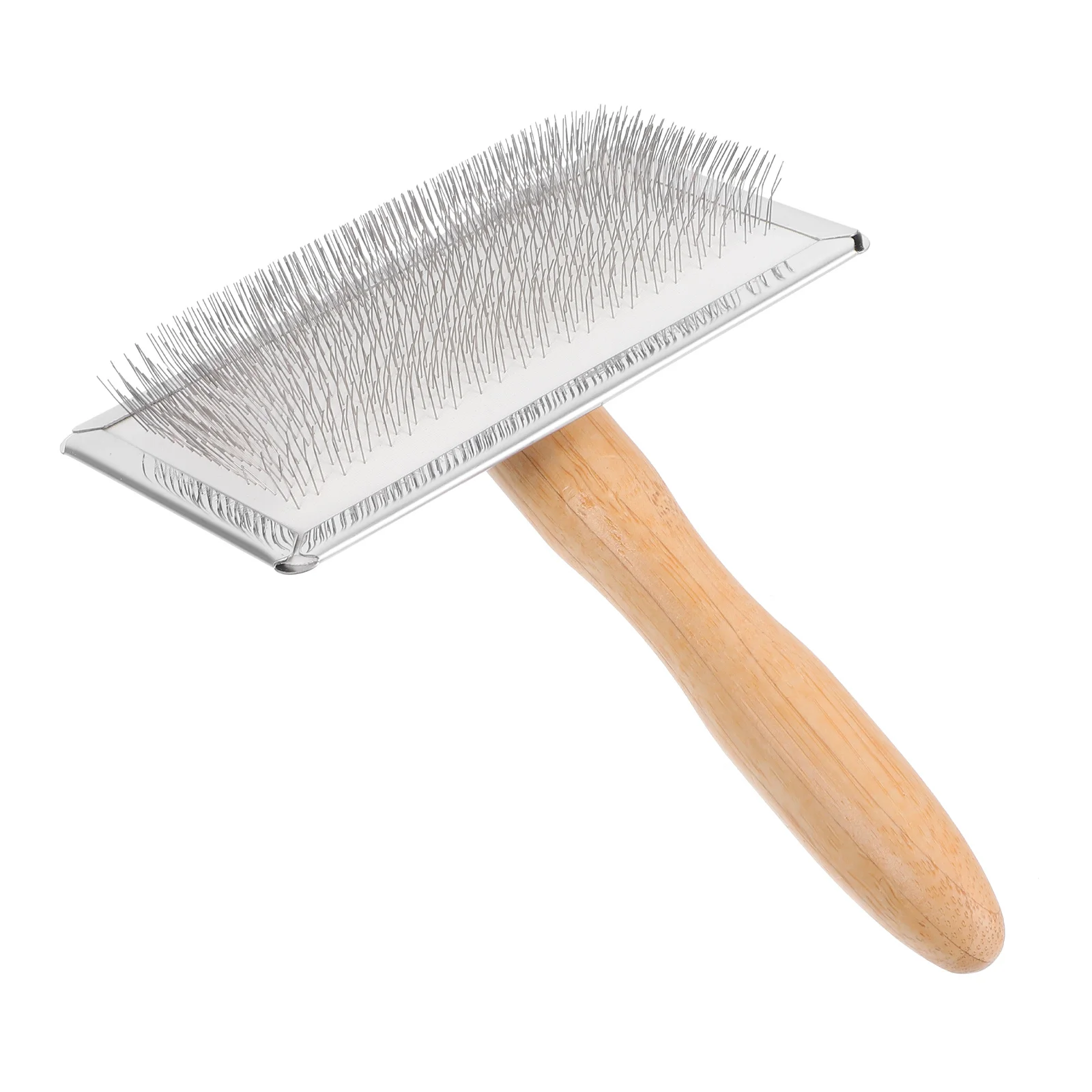 

Portable Felting Carders Wool Needle Felting Brush Hand Held Craft Tool for Spinning Fiber Prep Non Slip Wooden Handle