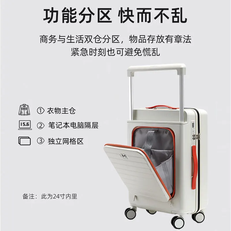 Luggage New Women's Trolley Suitcase Durable Suitcase Men's 24 Lockbox Small 20 Inch Carry-On Suitcase Leather Case