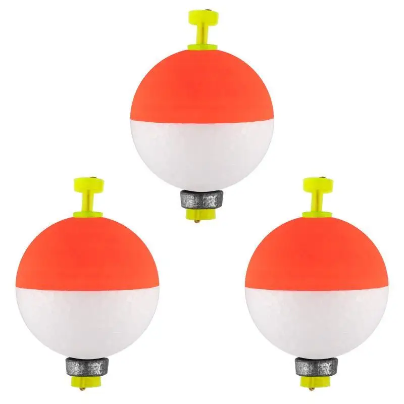 5Pcs Snap-On Ball Fishing Bobber Floats Kit Handmade EVA Foam Corks Fishing Bobbers For Crappie Bluegill Panfish Catfish