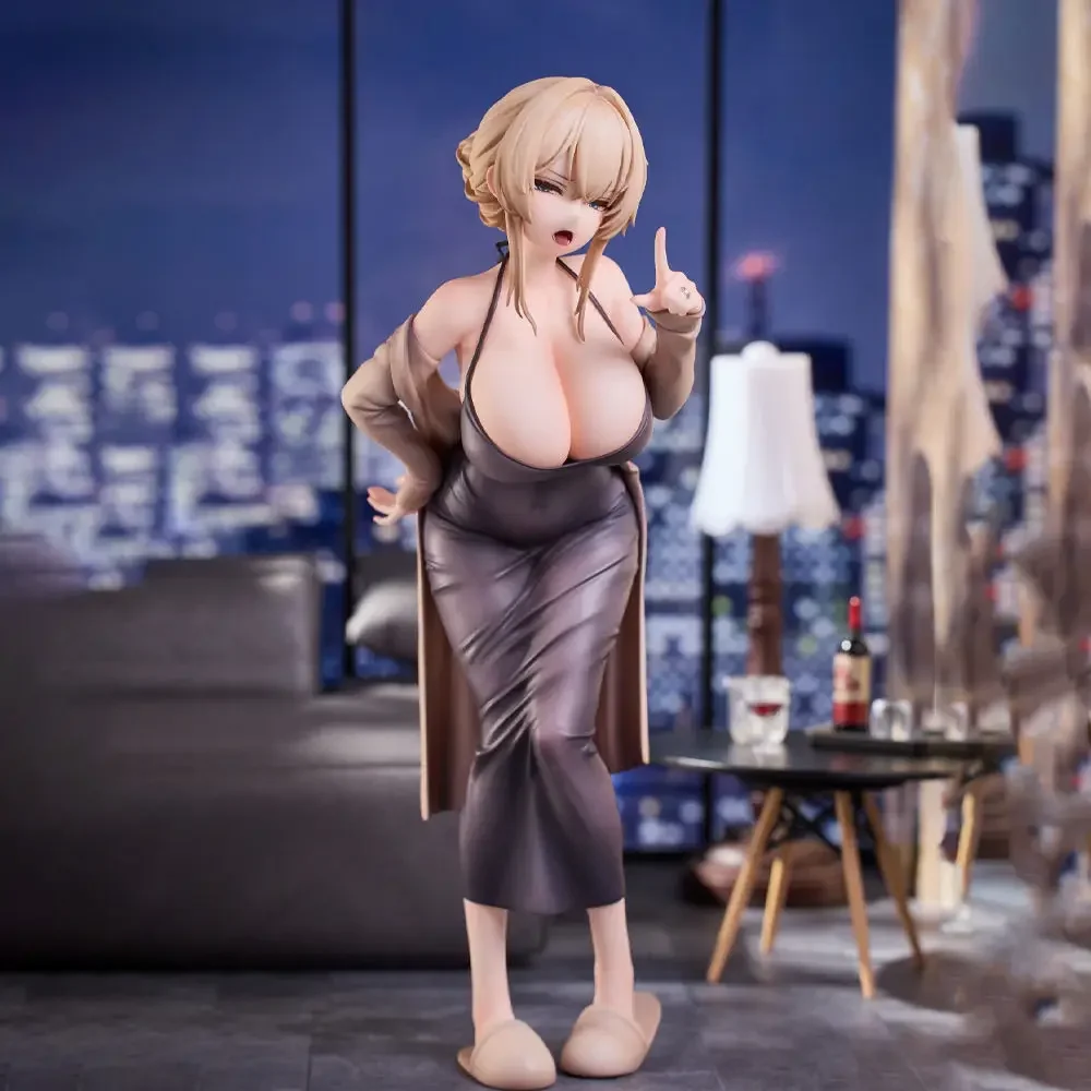 //19CM Standing Anime-Style Beautiful Girl Ornament, Eren Figure in Sexy Dress, Desktop Figurine
