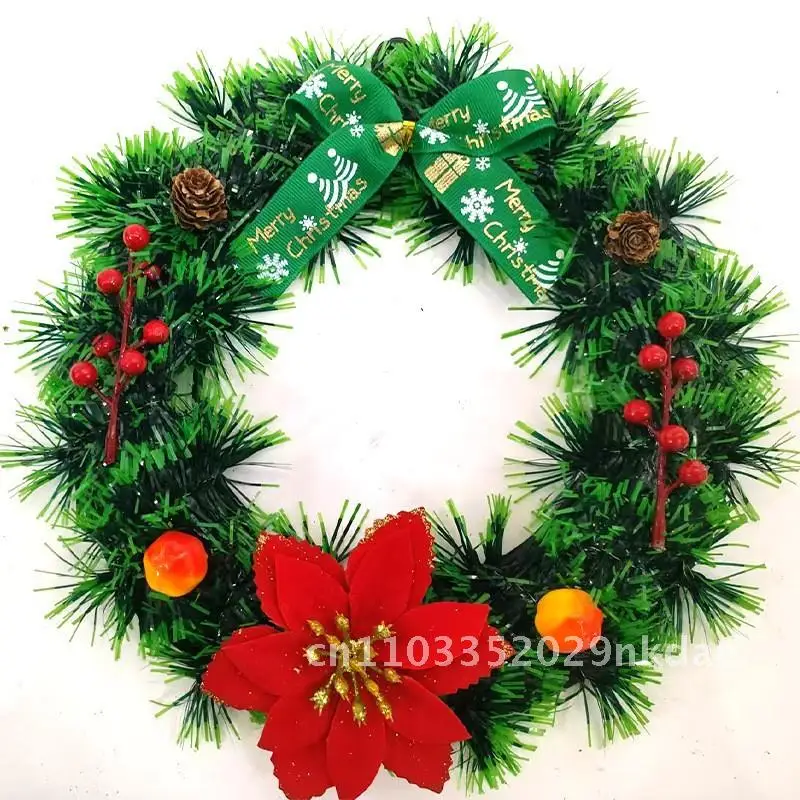 

New Christmas bow sequins hanging wreath two-color combination Christmas decorations