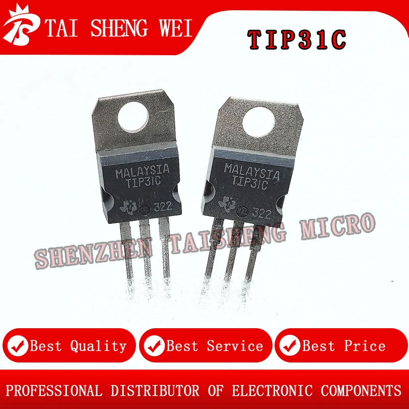 10PCS Brand New Original TIP31C TIP32C TO-220 100V 3A PNP Transistor Triode