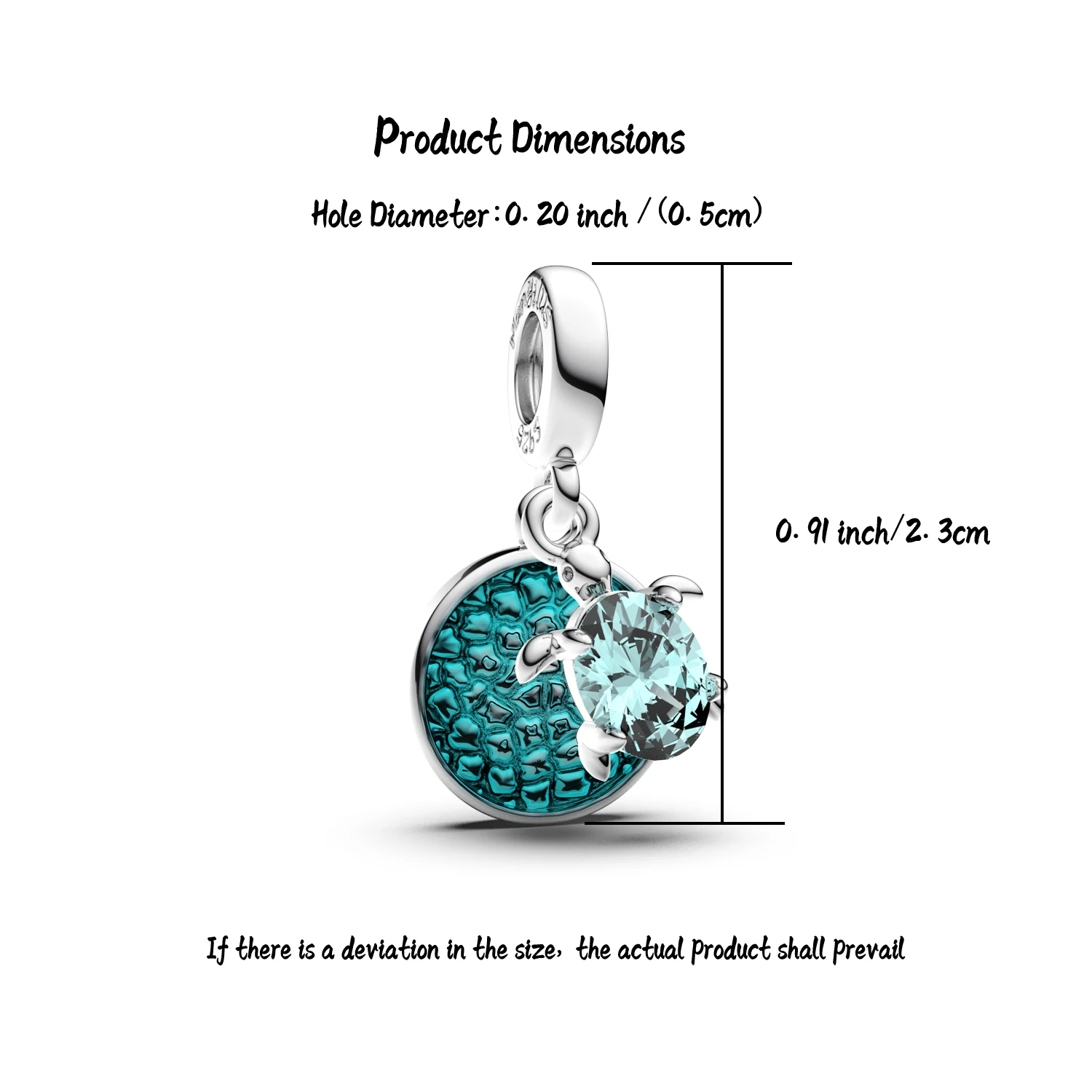Manyilus S925 Silver Ocean Turtle Crystal Charm Original Bracelet Sparkling Sea Animal Jewelry Pendant DIY Nautical Life Gift view 5