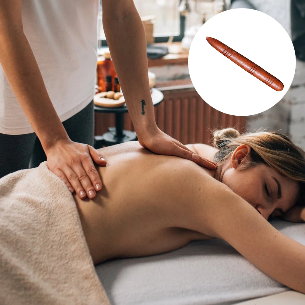 

3 Pcs Acupressure Pen Natural Wood Massage Tool Smooth Lightweight Self-Massage Acupoint Care Pen Back Massaging Stick Rod