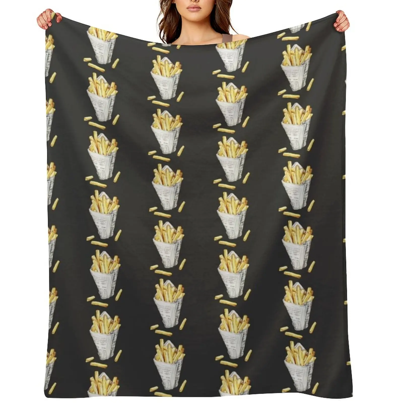 

French Fries Throw Blanket Sofas For Sofa Thin Decorative Sofas Comforter Blankets