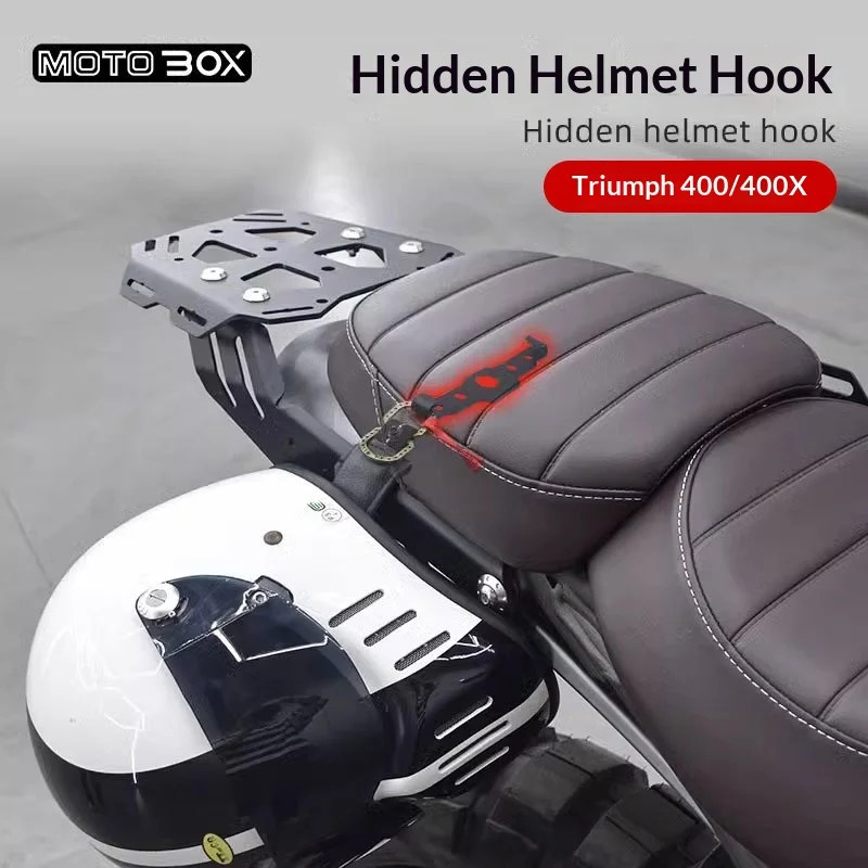 【Premium】For Triumph Speed400/Scrambler400X Custom Hidden Helmet Lock Anti-theft Hook Mounting Kit
