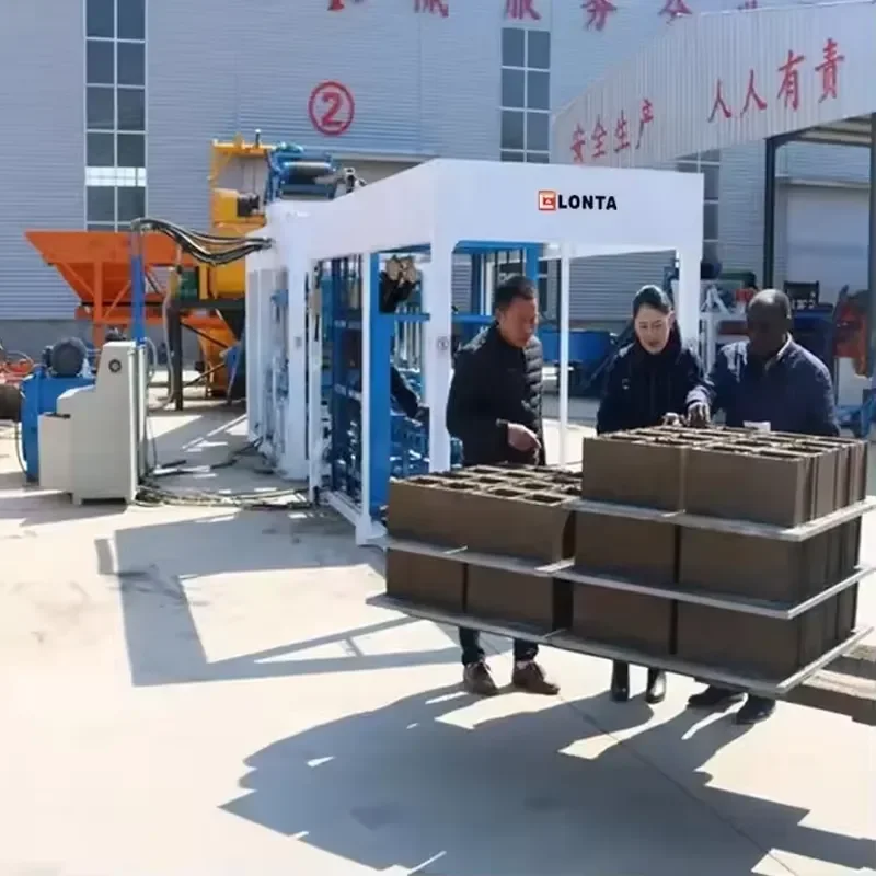 LONTA QT8 15 Fully Automatic 4 6 8 9 Inch Interlocking Hollow Paver Mould Cement Concrete Brick Block Making Machine Brique