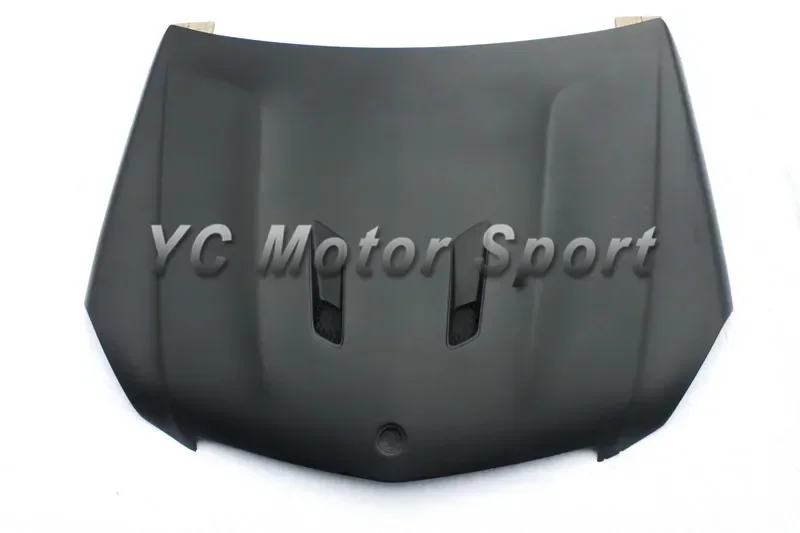 Car Accessories FRP Fiber Glass Black Series Style Hood Bonnet with Hood Vents Fit For 2012-2013 W204 C63 AMG Sedan Coupe