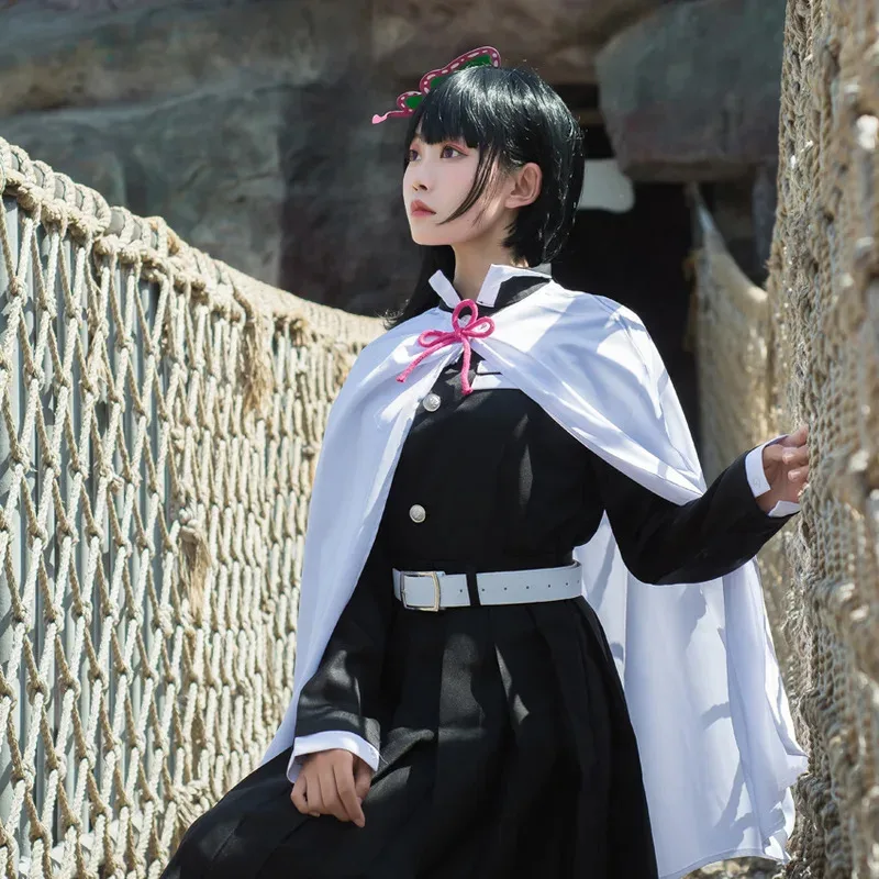 

aaa12 3Tsuyuri Woman Girl Anime Kimetsu No Yaiba Tsuyuri Kanao Cosplay Costume Uniform New Year Kimono Haori
