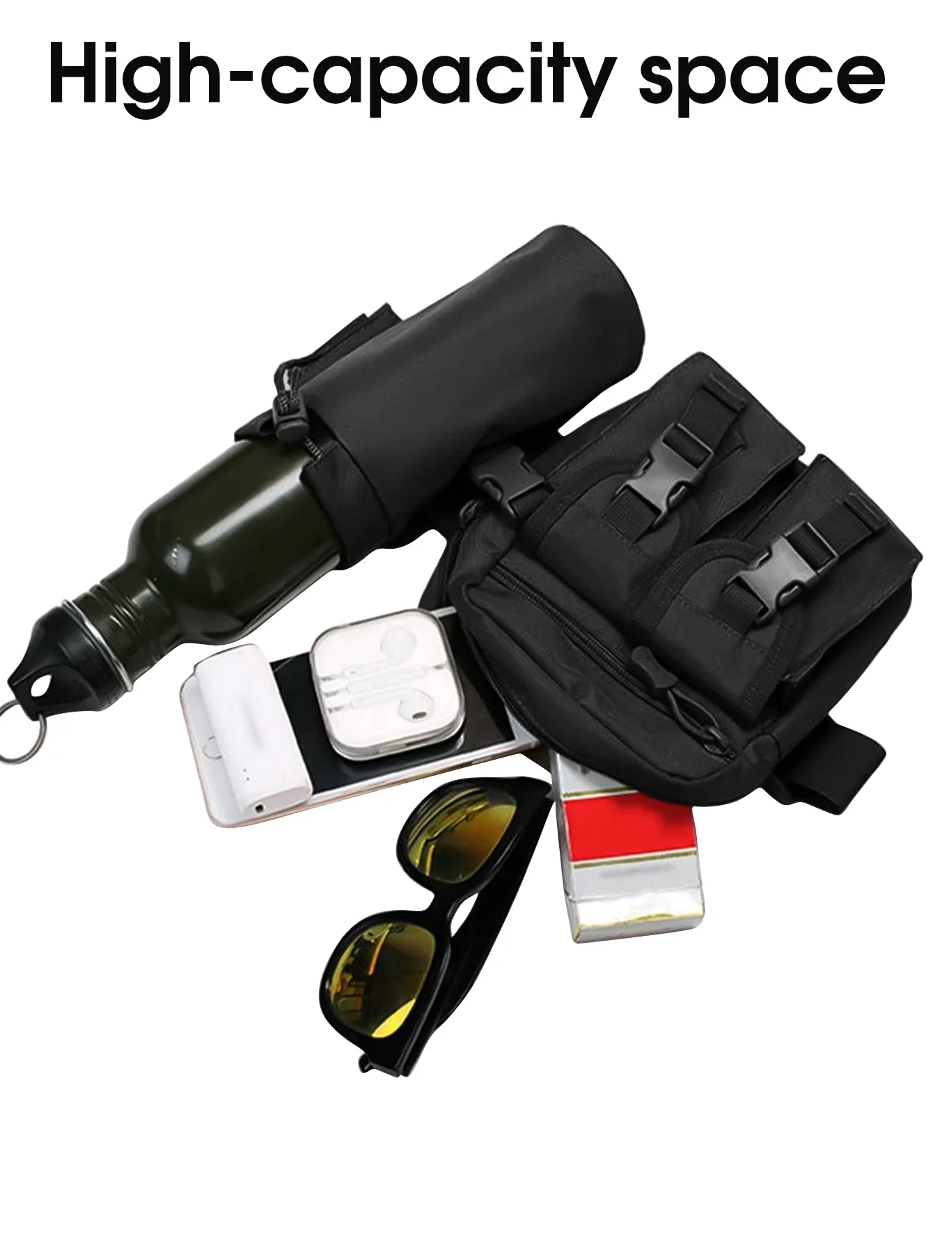 Pacote de cintura tático dos homens náilon garrafa água bolsa telefone esportes ao ar livre hinking escalada acampamento ciclismo cinto saco fanny pacote