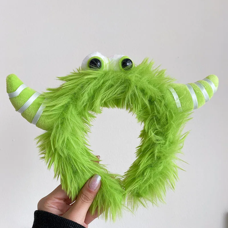 Lustige Plüsch Stirnbänder für Frauen niedliche flauschige Haar bänder Mädchen Stirnband Hautpflege Stirnband zum Waschen Ihres Gesichts Cosplay Haar bügel – Detail 10