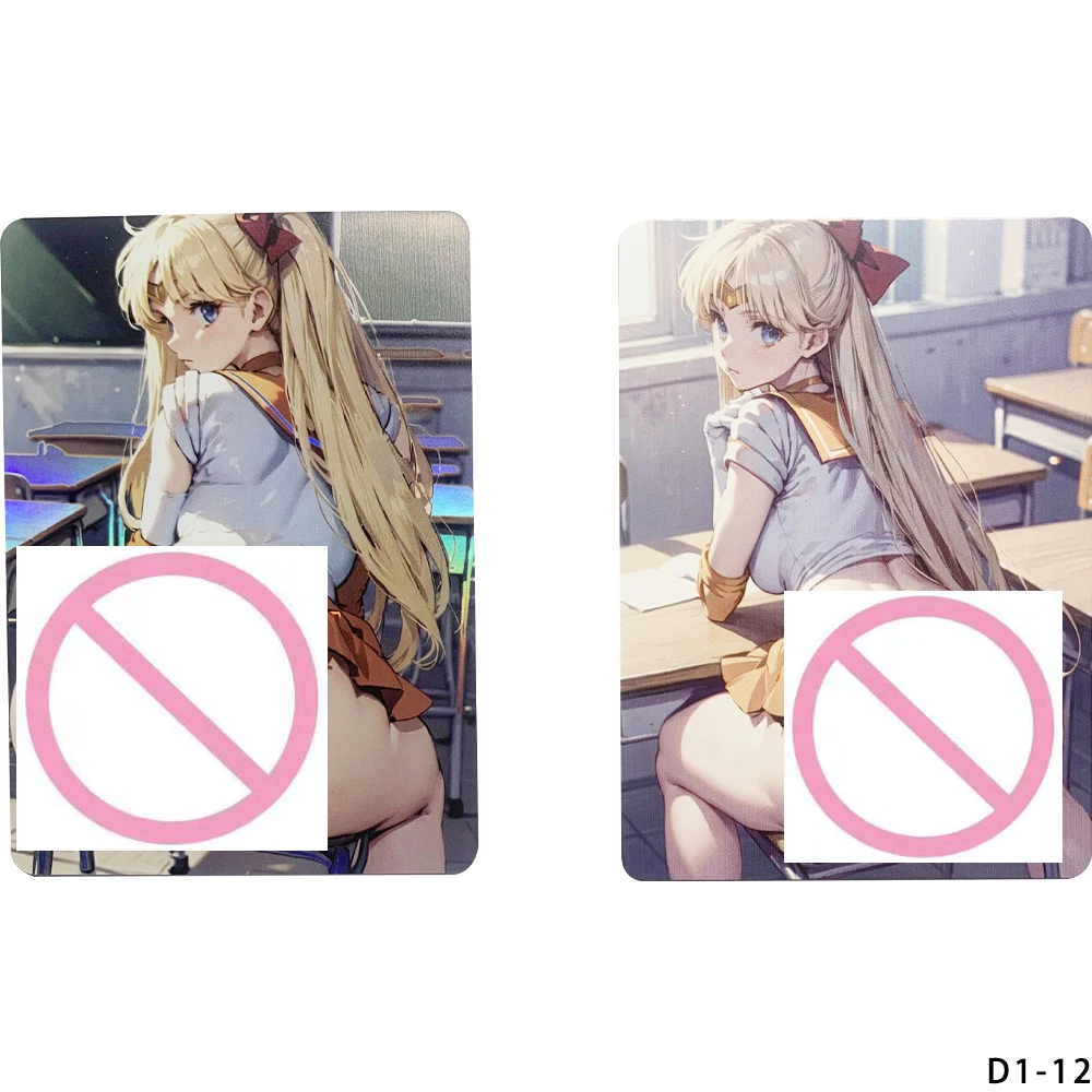 Nuovo Waifu Sailor Moons Carta completamente nuda sexy Mizuno Ami Chibiusa Carta di raccolta nuda Big Butts Rifrattivo Colore Flash Regali