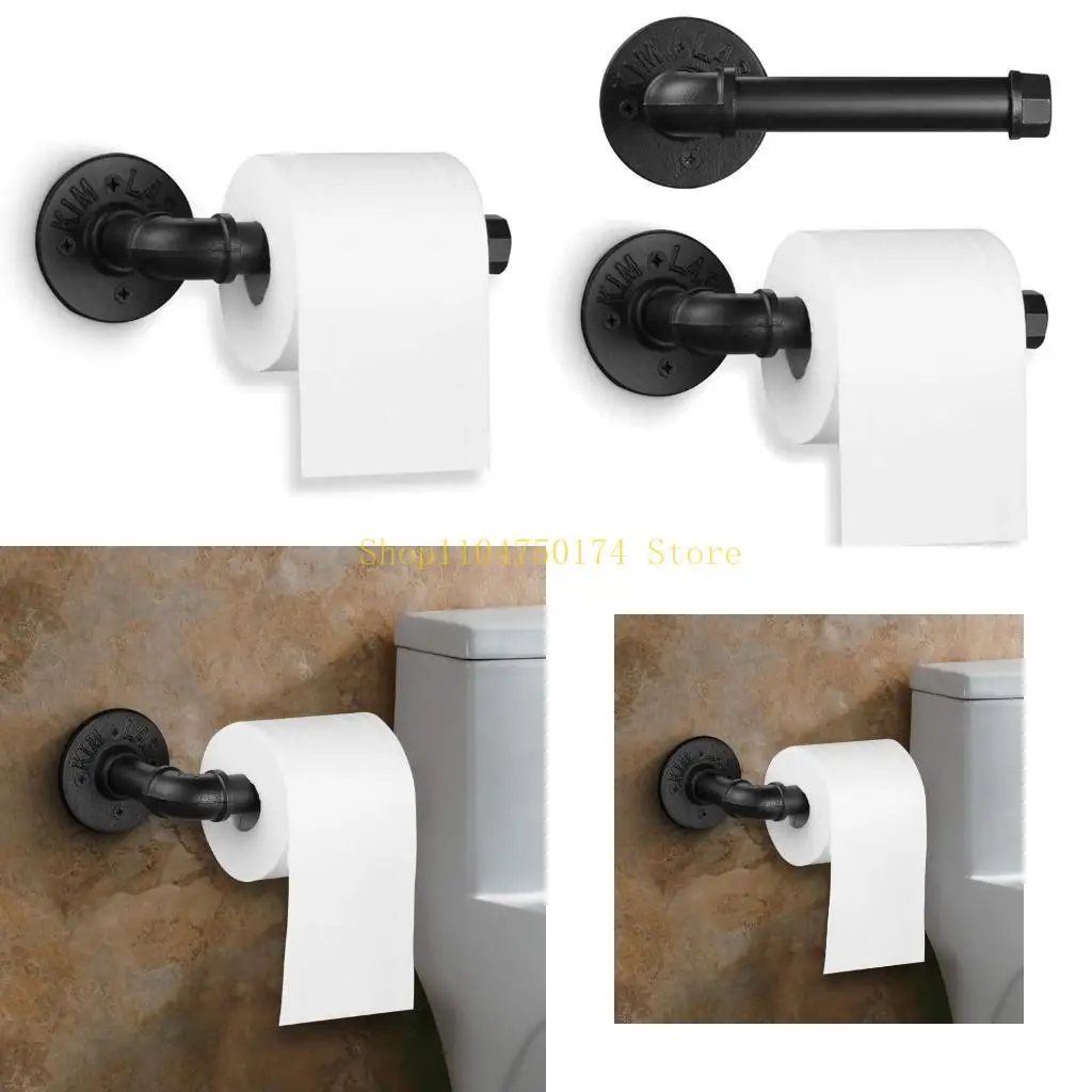 Dispensador de rollos de pañuelos montado en la pared, soporte para papel de cocina de alta resistencia, toallero de tubo Industrial para baño, cocina, superventas