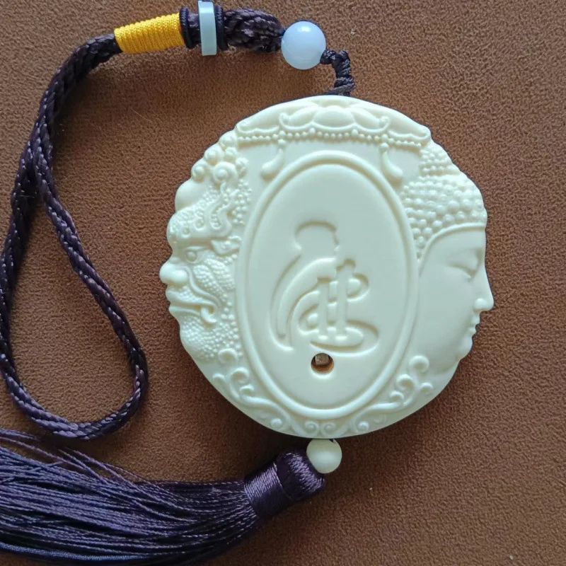 New Product Ivory Nut a Flash of Thought Car Hanging Amituo Guanyin Projection One Thought into Magic Crafts Pendant