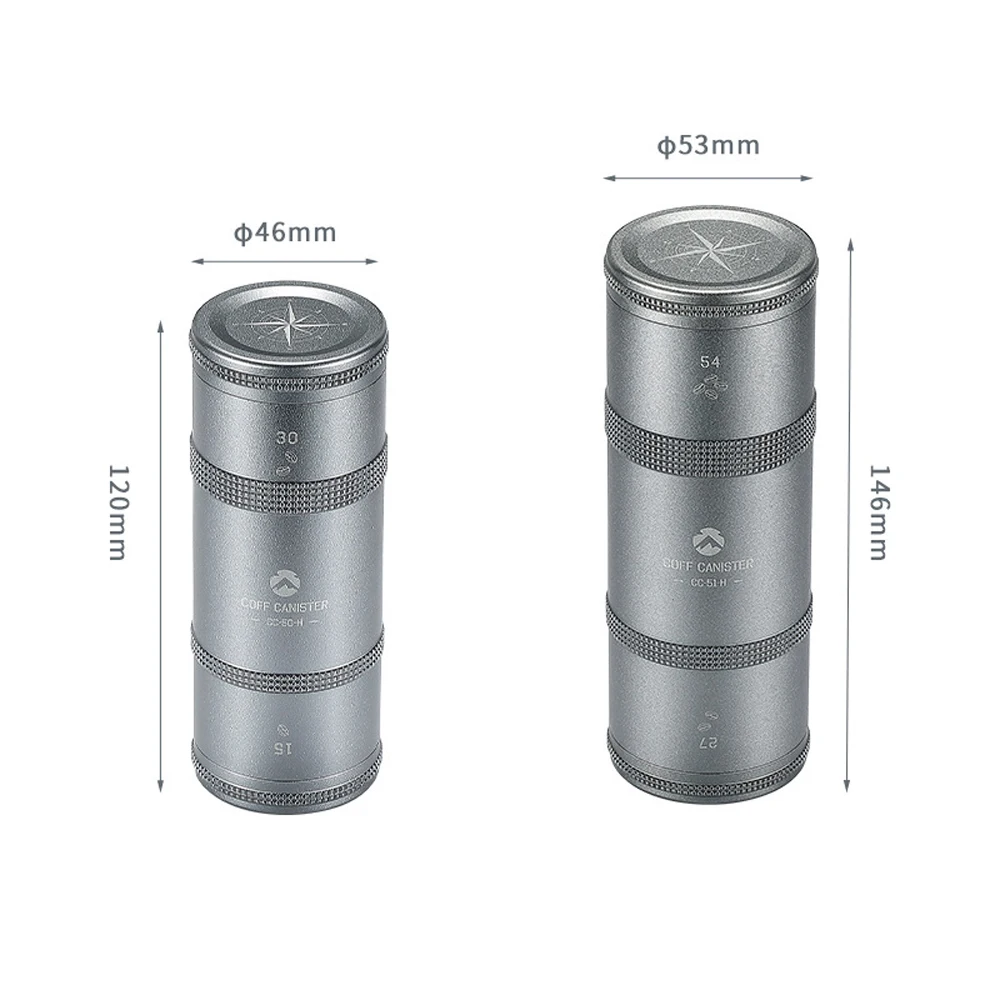 Coffee Can Outdoor Camping Aluminum Alloy Coffee Bean Tea-leaves Storage Bottle Seal-ed Layered Storage Jar for Coffee and Tea